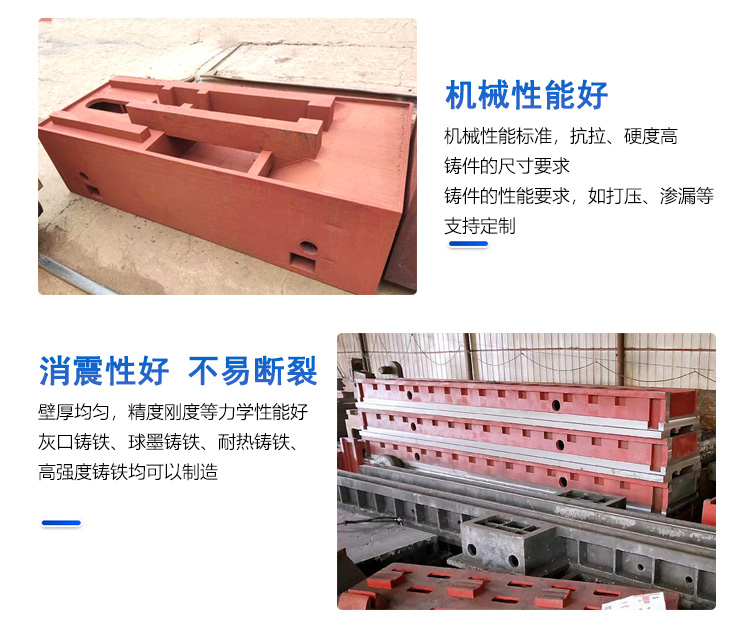 大型機床工作臺、機床導(dǎo)軌、機床床身、機床橫梁、機床立臂